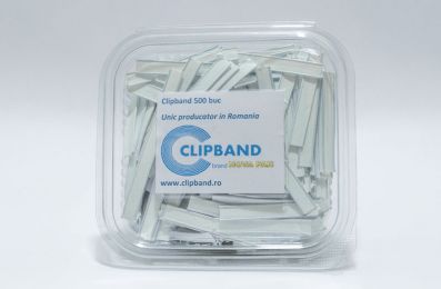 Clipband Alb 0.7 mm, Pretaiat 5 cm, 500 buc