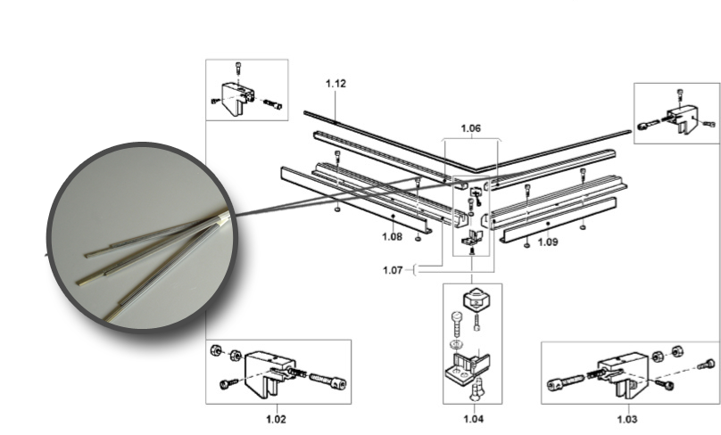 Kit izolator anterior + lateral ingust - Masini de ambalat - Minipack Torre