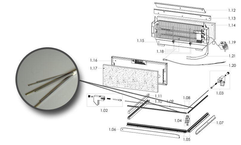 Kit izolator anterior + lateral ingust - Masini de ambalat - Minipack Torre
