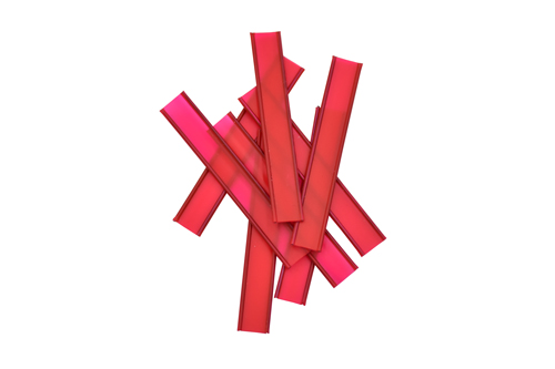 Red Clipband 0.6 mm, Pre-cut 5 cm, 500 pieces