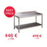 Masa de lucru inox cu rebord 18/7AR