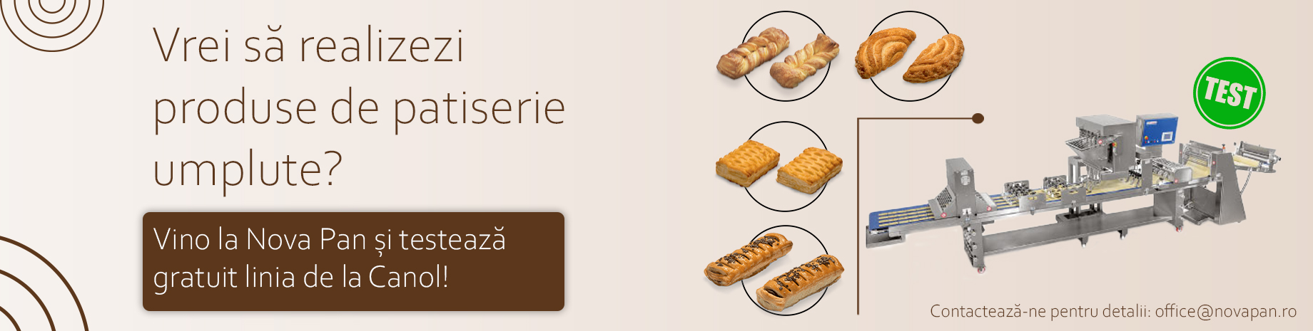 Testare linie Canol la Baking Show